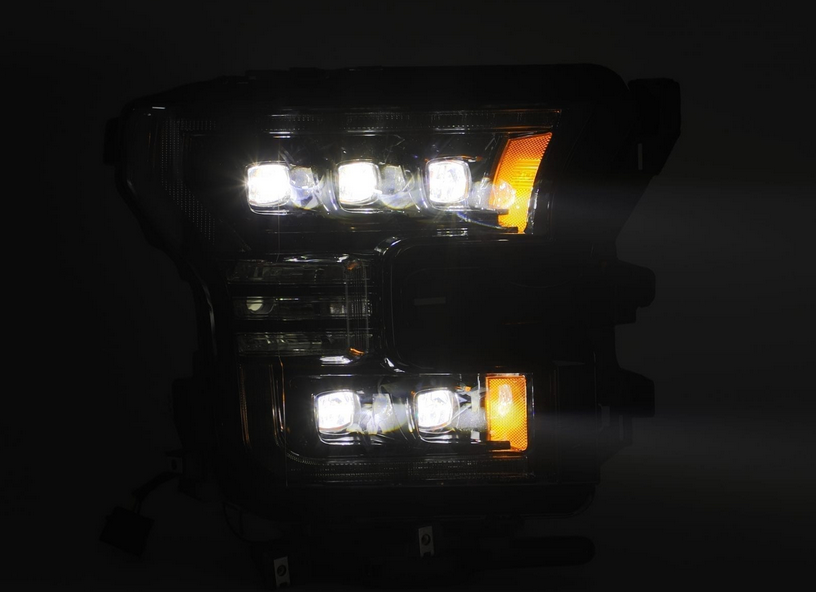 15-17 Ford F150 / 17-20 F150 Raptor ALPHA REX NOVA-Series LED Projector Headlights (BLACK)