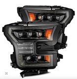 15-17 Ford F150 / 17-20 F150 Raptor ALPHA REX NOVA-Series LED Projector Headlights (BLACK)